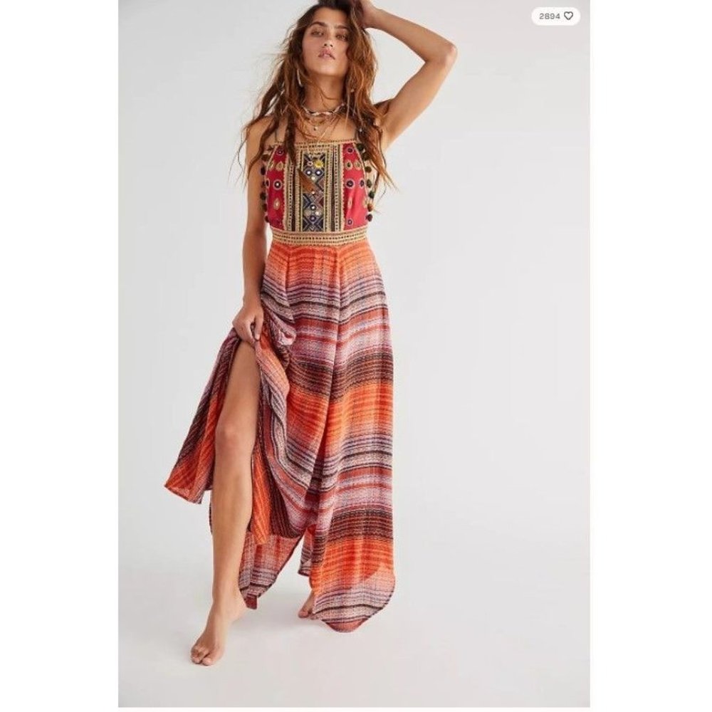 NEW Free People Regina Midi Dress S Boho Festival